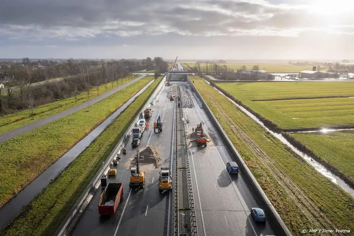 a7 tussen sneek en joure medio februari weer deels open