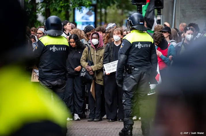 aanhoudingen bij pro palestijnse demonstratie in den haag