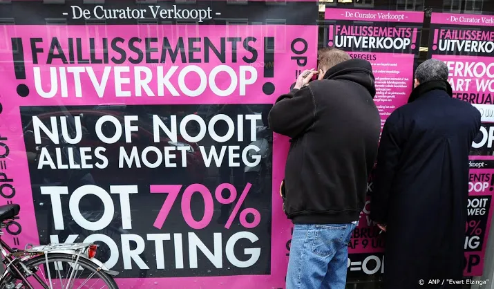 aantal faillissementen vorig jaar opgelopen