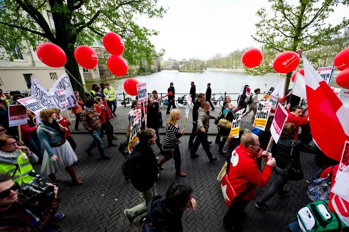 actie studenten in den haag op 24 november