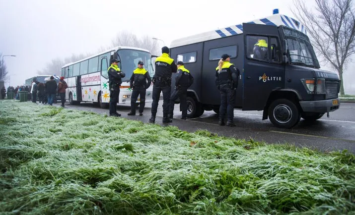 actievoerders gearriveerd in dokkum