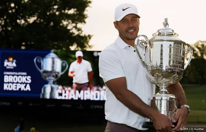 amerikaanse golfer koepka wint pga championship voor derde keer