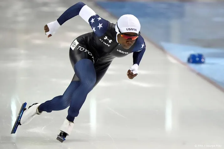 amerikaanse schaatsrevelatie jackson mist 500 meter op spelen