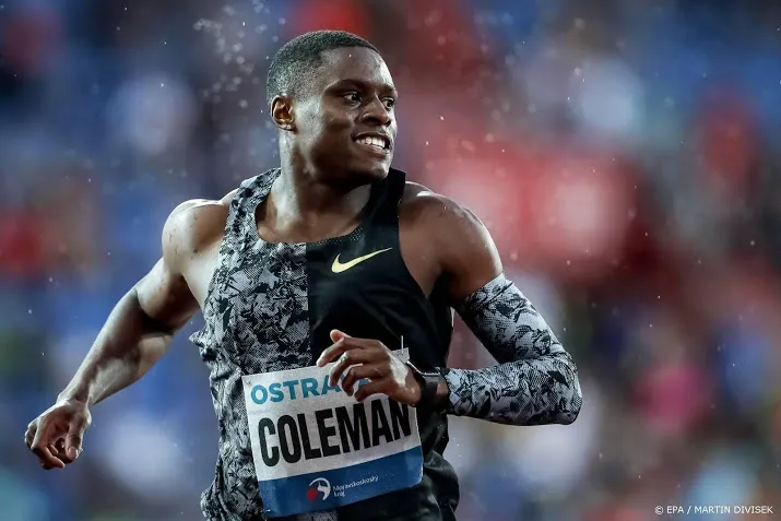 amerikaanse sprinter coleman in het nauw