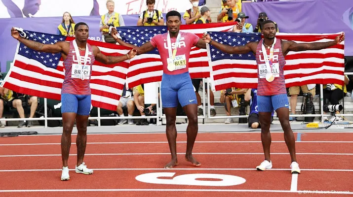 amerikaanse sprinters superieur in wk finale 100 meter