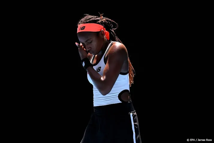amerikaanse tennishoop gauff in tranen na uitschakeling