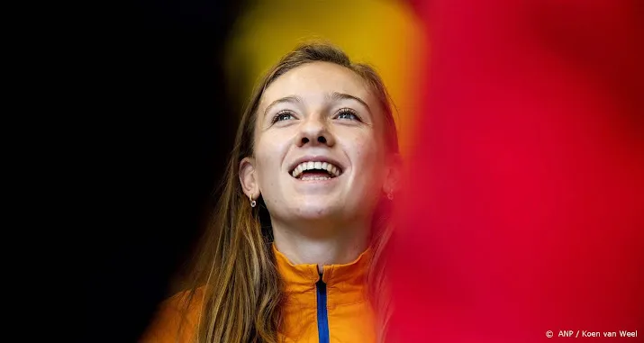 atlete bol nog in de wolken van haar perfecte wereldrecord