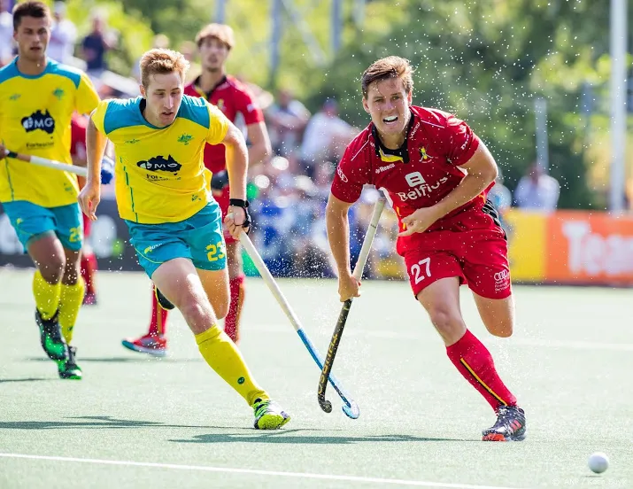 australische hockeyploeg te sterk voor belgie