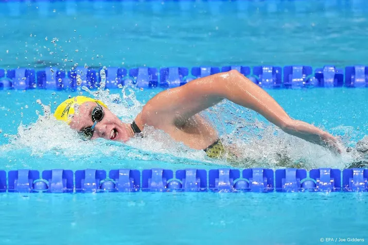 australische titmus zwemt wereldrecord op 400 meter vrije slag