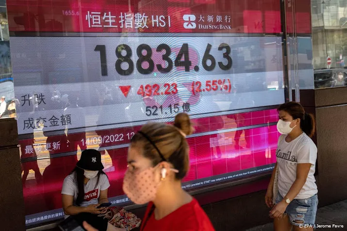 aziatische beurzen hard omlaag na koersdreun op wall street