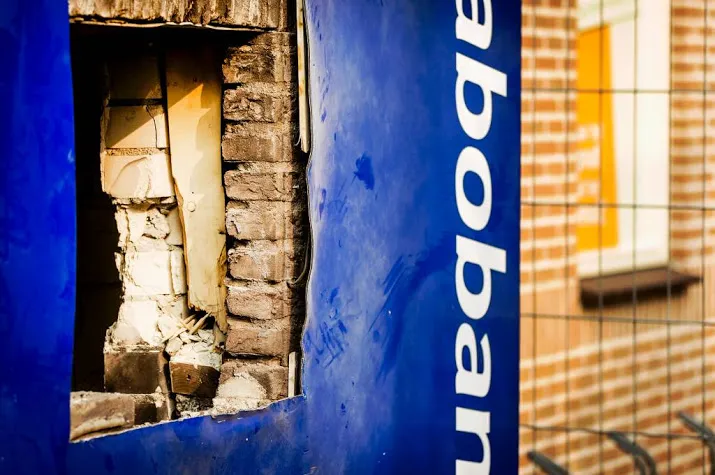 banken bezorgd ondanks daling plofkraken
