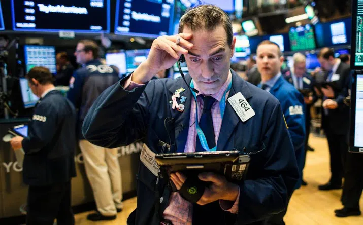 banken onderuit op rood wall street