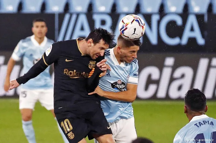 barcelona met tien man ruim langs celta de vigo