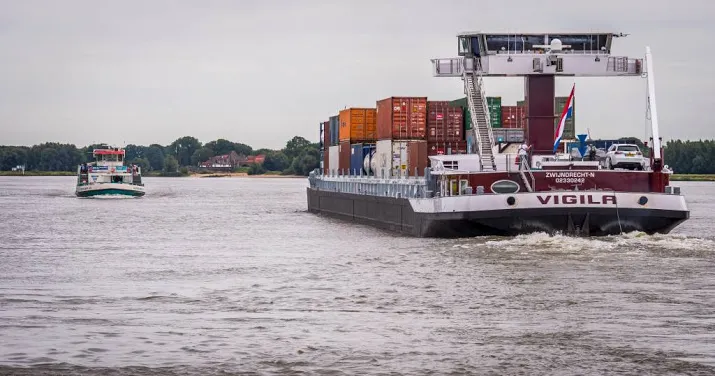 binnenvaart wil een vijfde minder co2 in 2030