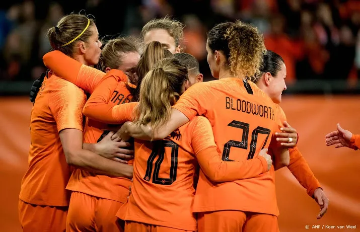 blokker maakt reclame voor oranje vrouwen