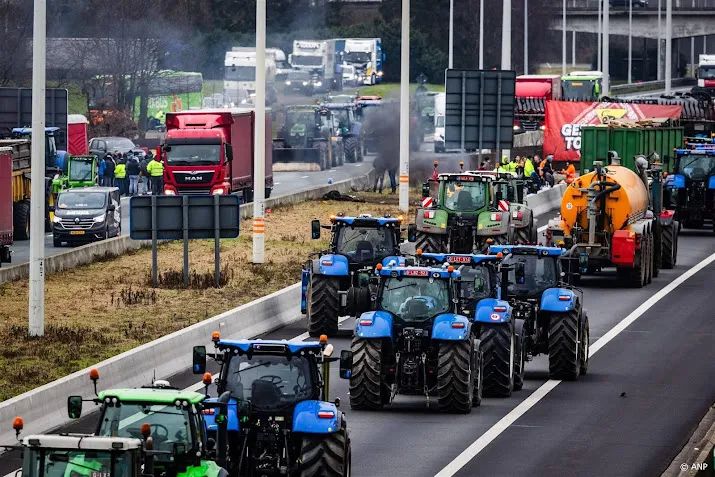 boerenblokkade belgisch nederlandse grens bij n423 voorbij