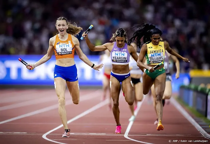 bol wint met estafetteteam 4400 meter tweede goud op wk atletiek