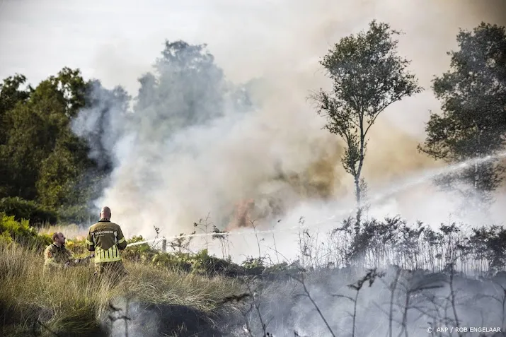 brand meester in natuurgebied mariapeel
