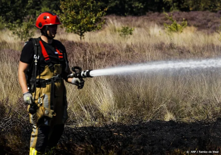brandweer druk met berm en natuurbrandjes