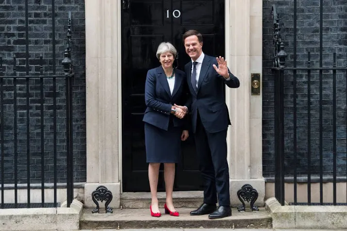 britse premier bespreekt brexit met rutte