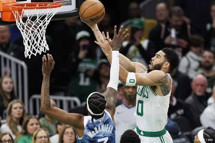 celtics winnen van minnesota in nba en zetten thuisrecord neer