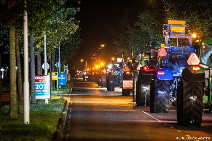 chaos op wegen door boerenprotest