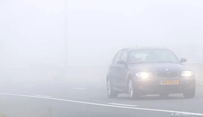 code geel wegens dichte mist in delen nederland
