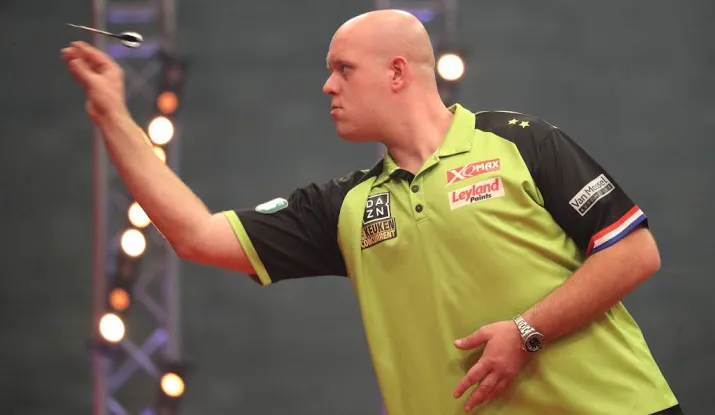darter van gerwen naar kwartfinale