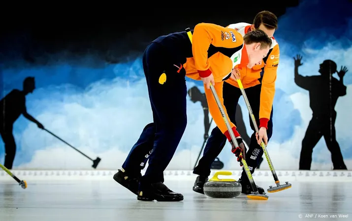 derde zege curlingteam op wk