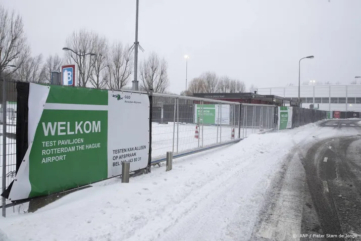 diverse teststraten en vaccinatielocaties nog dicht door sneeuw