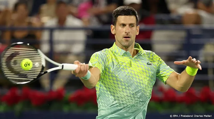 djokovic doet niet mee aan toernooi van indian wells