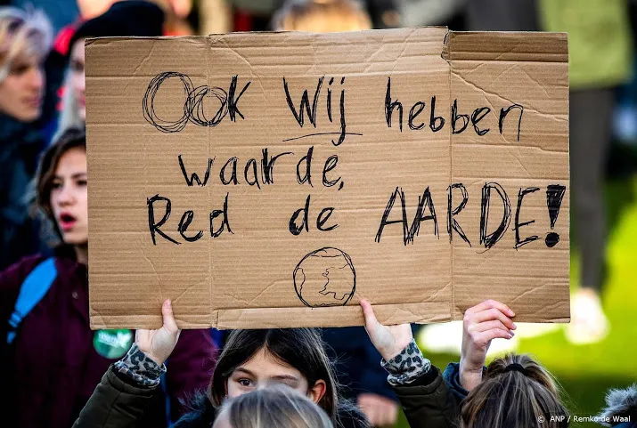drukte bij klimaatmars in amsterdam