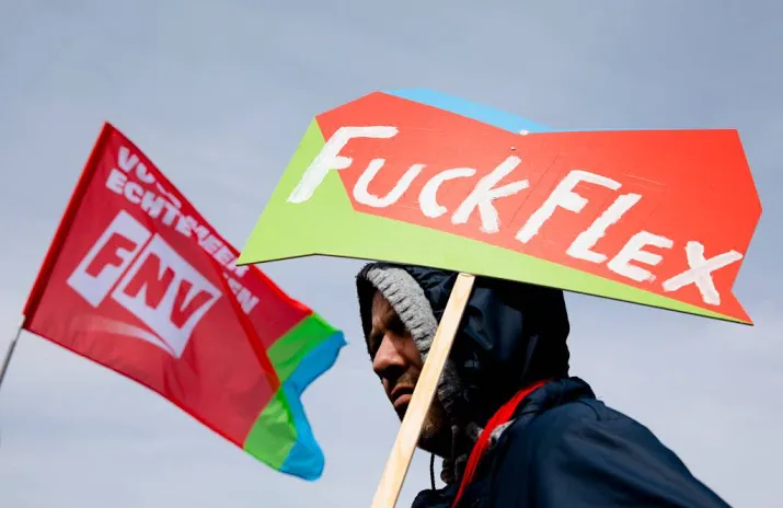 duizenden demonstranten bij 1 meiviering