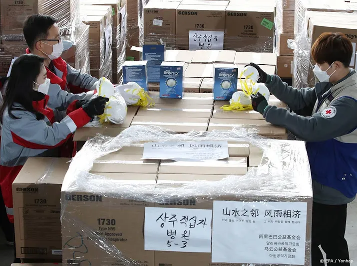 eerste beloofde mondkapjes van alibaba oprichter onderweg