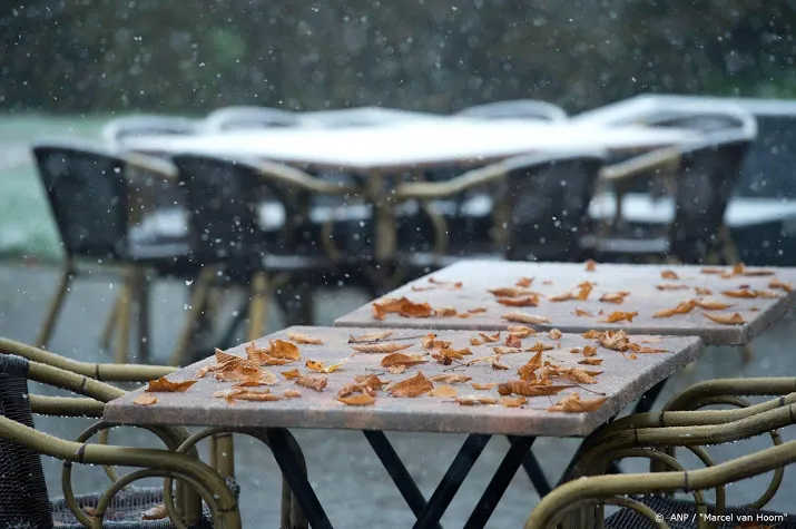eerste sneeuwvlokken van het seizoen gevallen