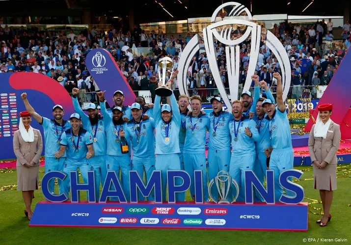 engeland voor het eerst wereldkampioen cricket