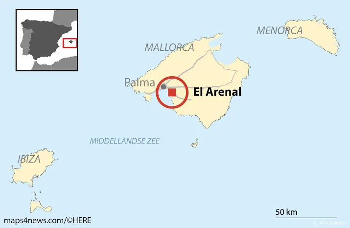 evacuatie vier nederlanders na brand mallorca