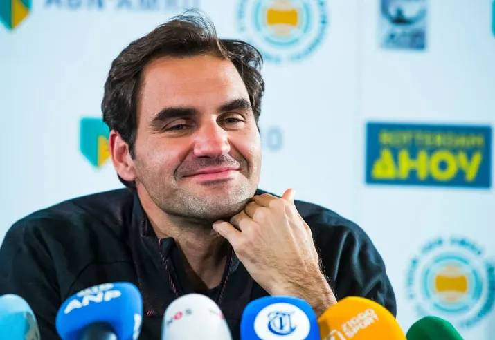 federer in actie in rotterdam