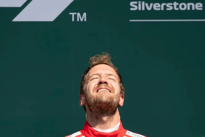 ferrari vettel vocht als een leeuw