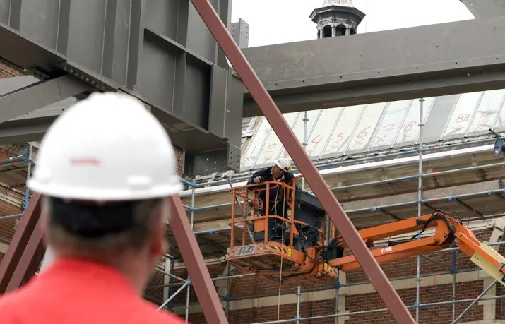 fnv bouwvakker niet op steiger met deze kou