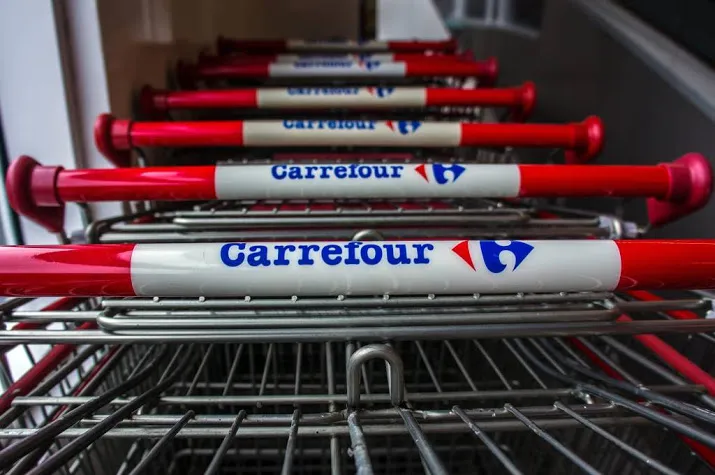 franse boodschappen van carrefour via google