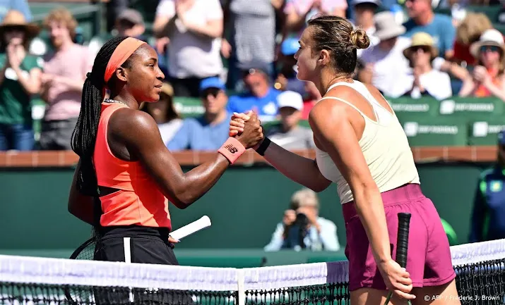 gauff en sabalenka treffen elkaar voor het eerst op grand slam