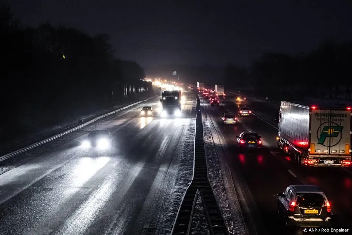 geen problemen in de avondspits door sneeuw