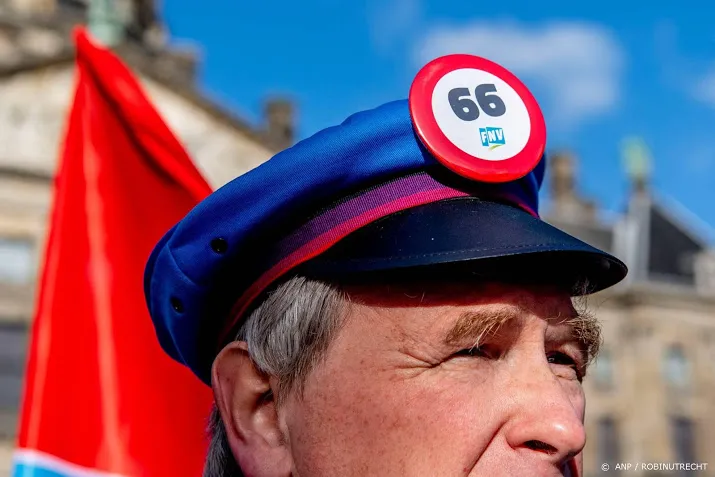 gemiddelde werknemer ouder dan 65 bij pensionering