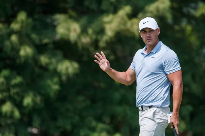 golfer koepka aan kop op pga championship