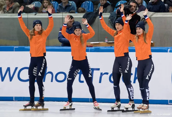 goud voor shorttracksters op aflossing