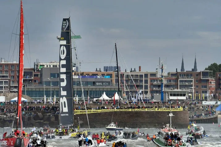 grote belangstelling finish volvo ocean race