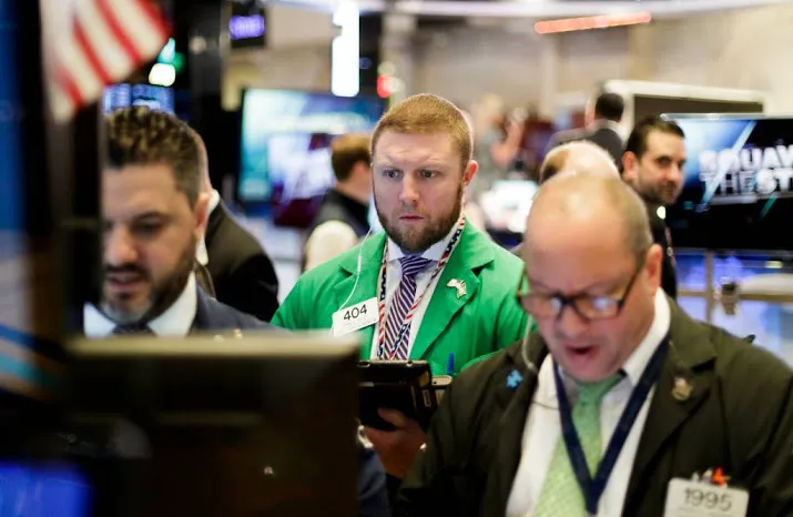 grote cijferstroom op wall street