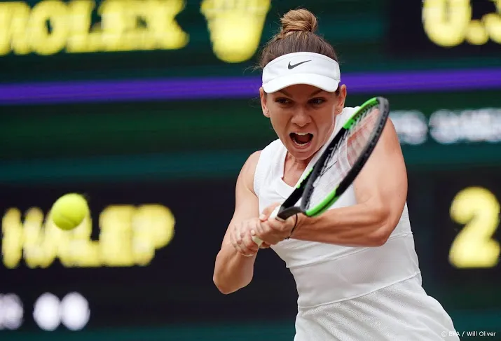 halep naar laatste vier op wimbledon