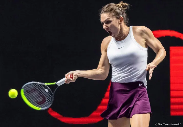 halep overleeft wedstrijdpunt tegen andreescu
